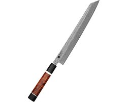Professioneel Kiritsuke / bunka mes 27cm - 110 laags full Damascus - XinZuo F3 Zhen Series - Enkelzijdig geslepen