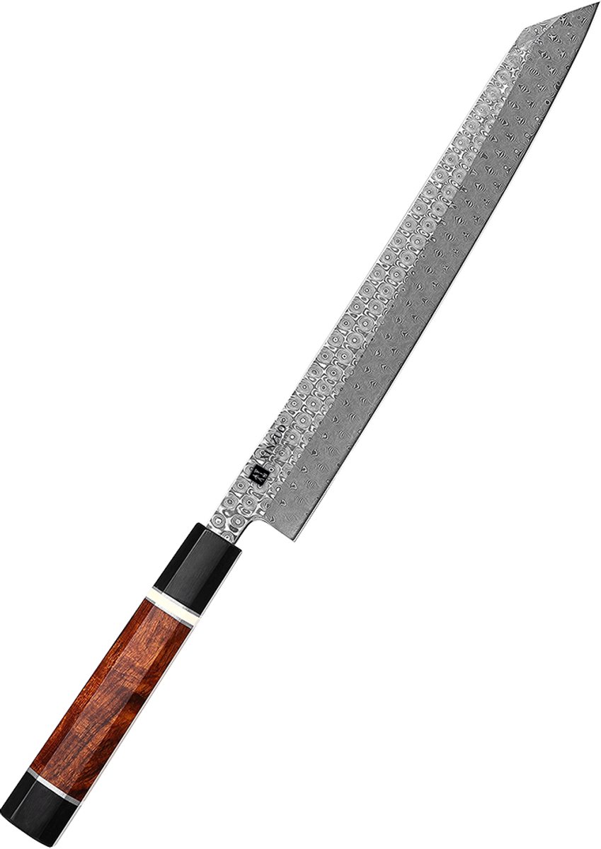 Professioneel Kiritsuke / bunka mes 27cm - 110 laags full Damascus - XinZuo F3 Zhen Series - Enkelzijdig geslepen