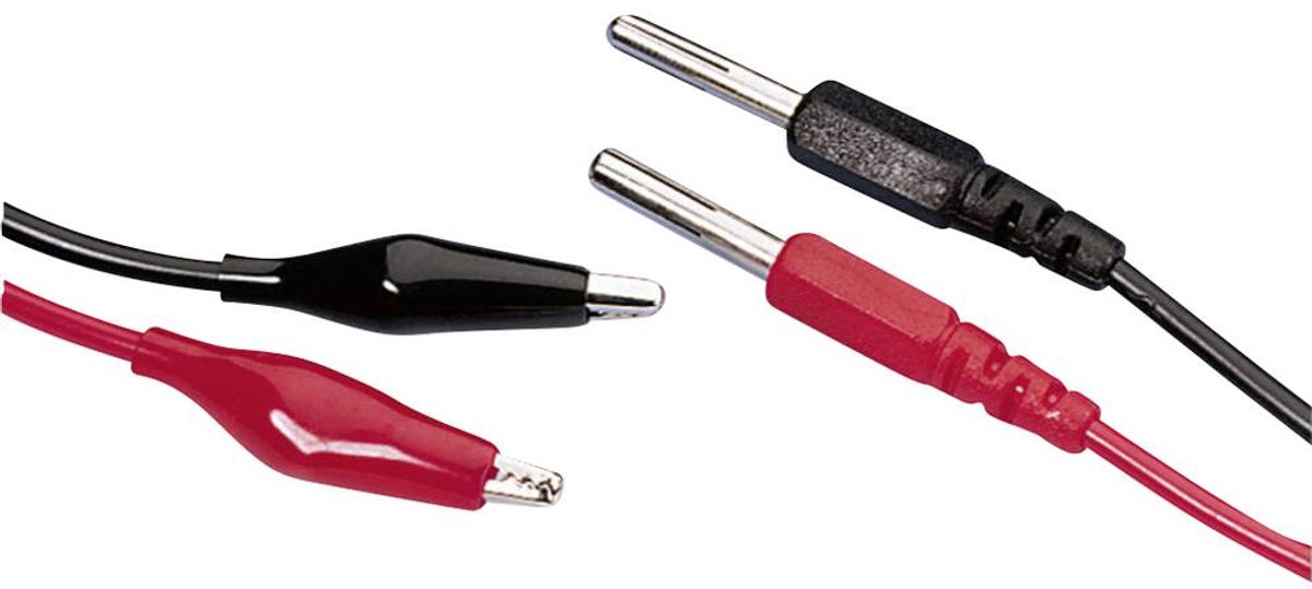 Monacor CC-313 Meetsnoer 100 cm Rood, Zwart 1 paar