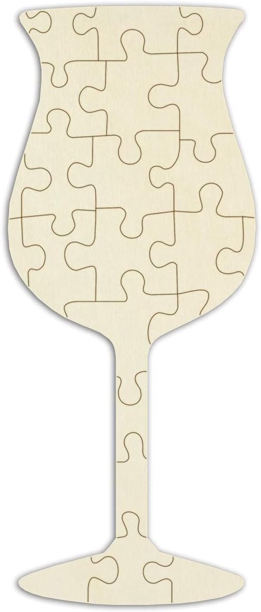 Houten Legpuzzel - Blanco Puzzel - Creatief Hobby - Om Zelf te Maken - 41 x 17 cm