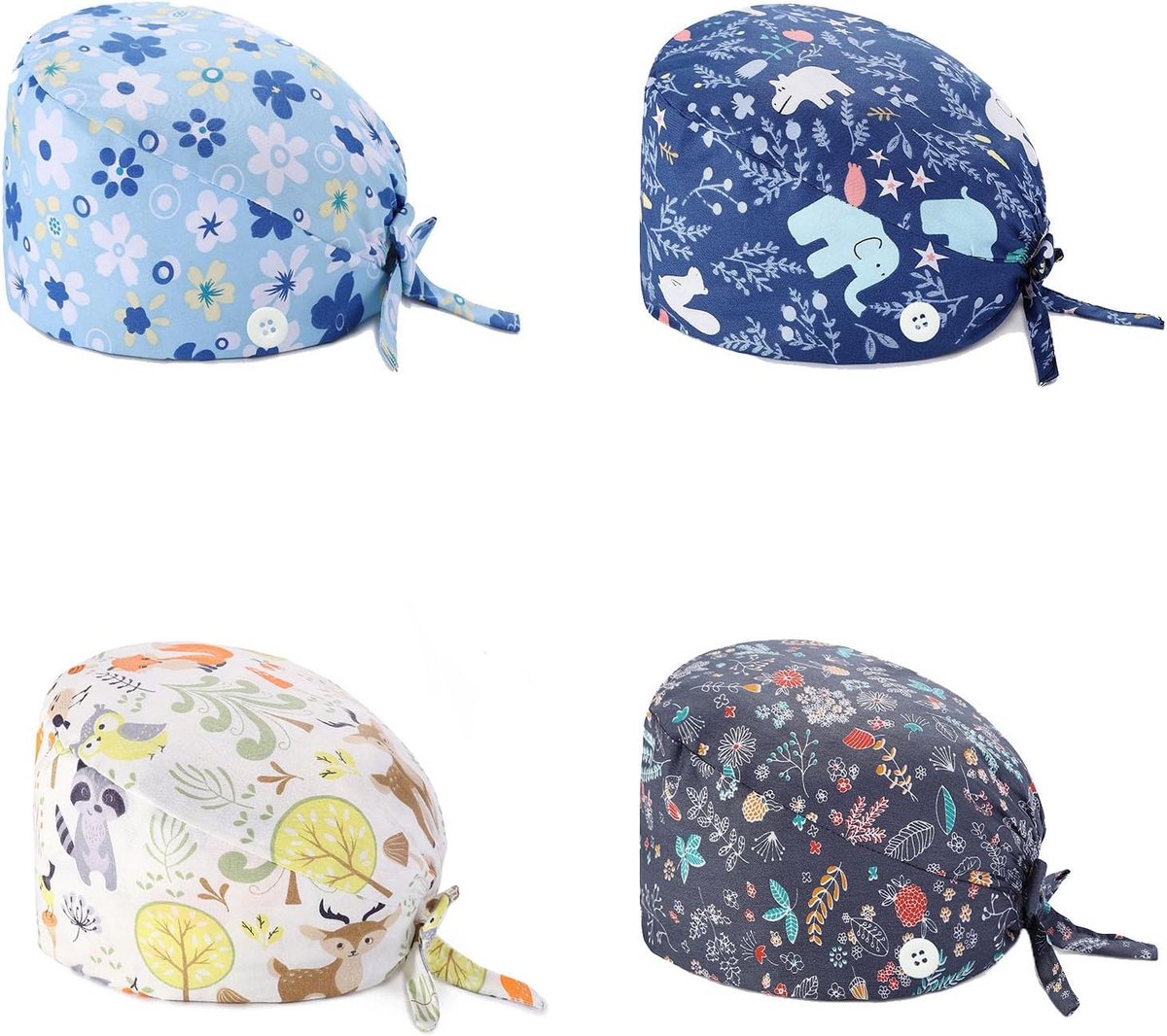 Scrub Hoed - Turban Hoed - Hygiënisch Werken - Met Knoop - One Size - Gekleurd