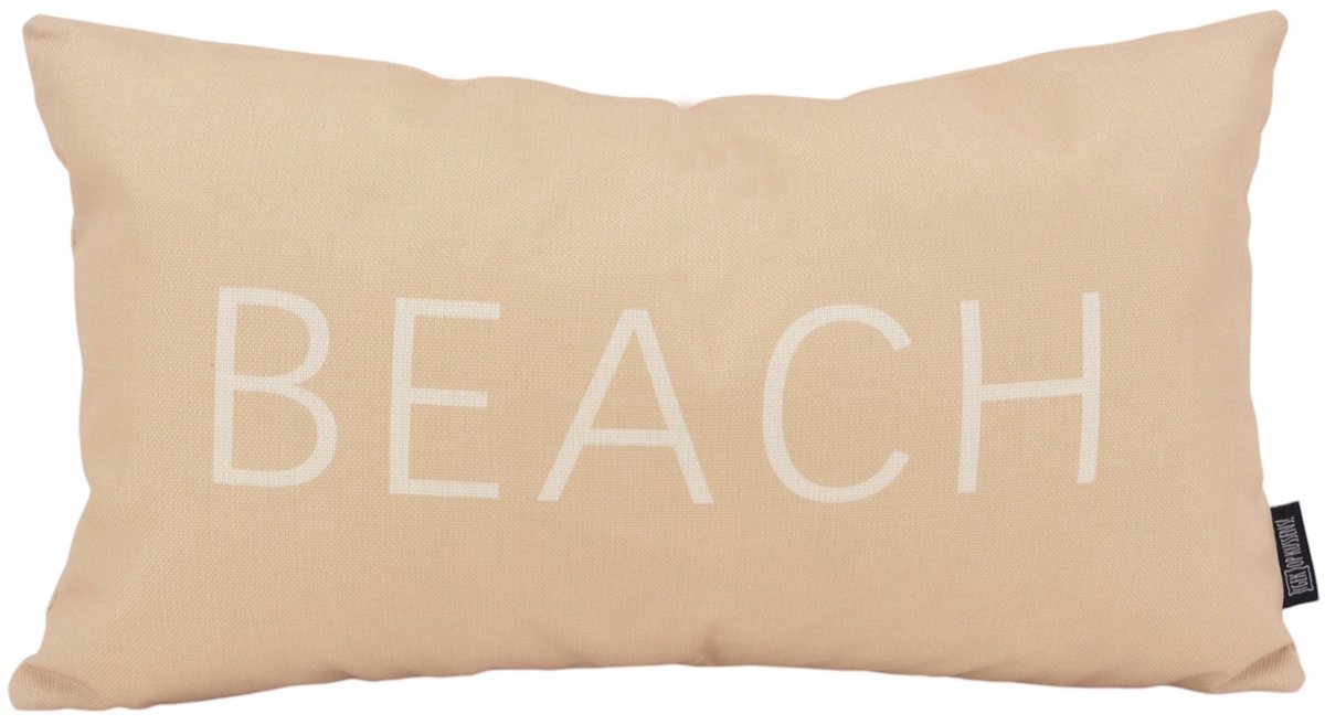 Gek op Kussens! Sierkussen Beach | 30 x 50 cm | Katoen/Linnen beige-creme