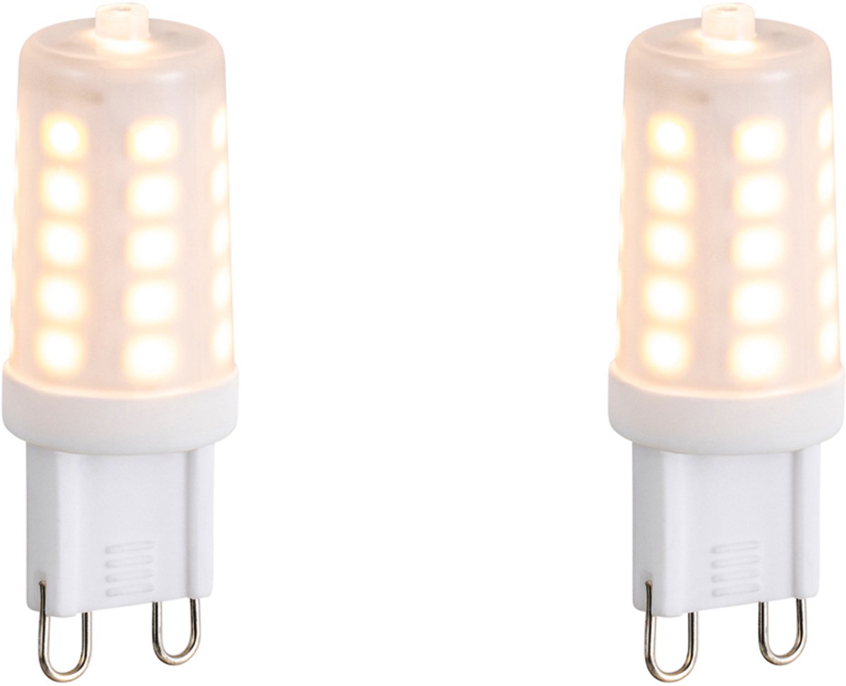 LUEDD Set van 2 G9 dimbare LED lampen opaal 3W 250 lm 2200K