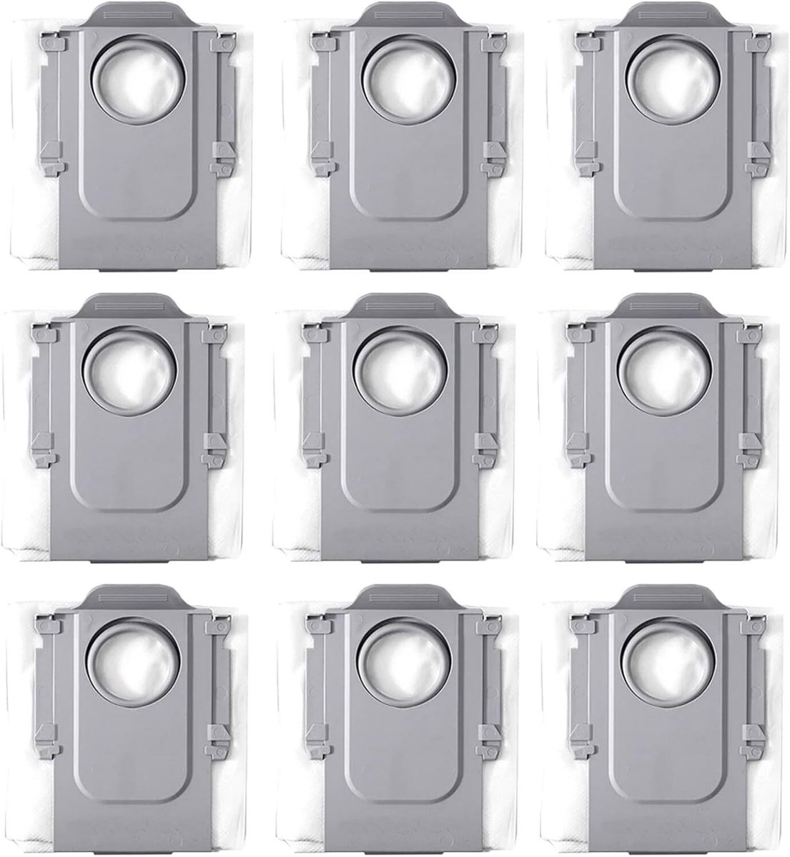 9 stuks stofzakken geschikt voor Roborock Qrevo Curv/P20 Pro robotstofzuiger, vervangingsonderdelen