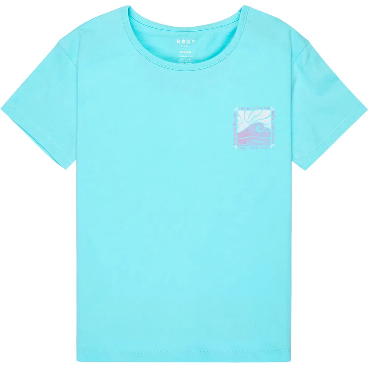 Roxy Lilyregular Night Vintage T-shirt Met Korte Mouwen 16 Years Meisje Aqua Splash