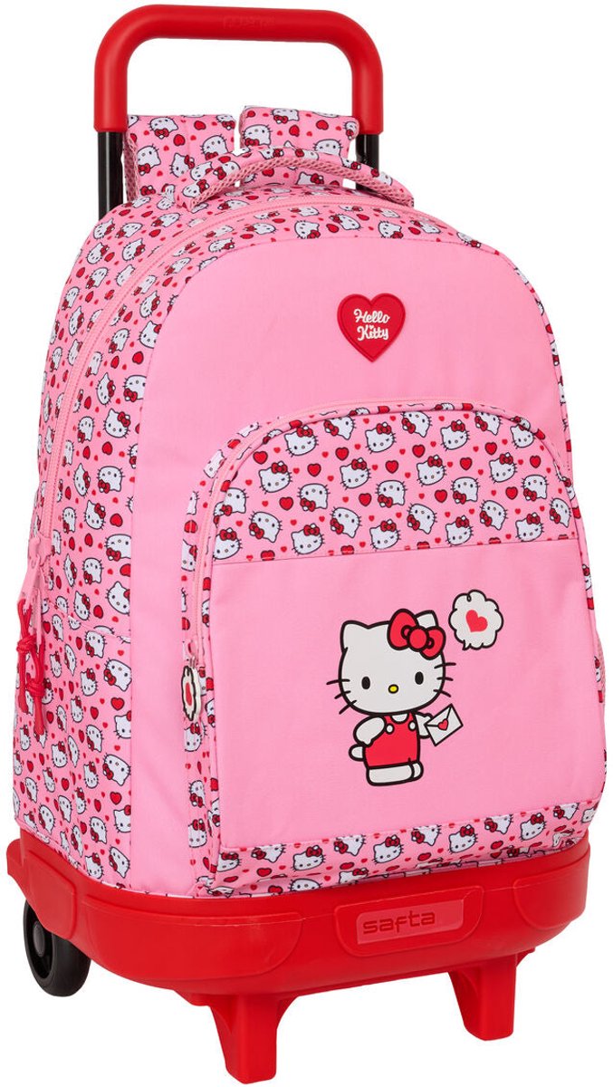 Safta Hello Kitty 33l 33x45x22cm Rugzak Met Wielen Roze Kinderen