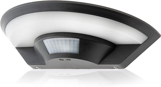"MIRA® Buitenlamp Dag Nacht Sensor - Buitenlamp met Bewegingssensor - Buitenlamp - Wit/Grijs - 27cm x 16cm x 7cm "