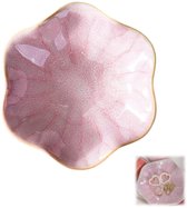 Sieradenbakje - Sieradenopbergplaat - Keramiek - Decoratief ornament - Sieradenschaaltje - Woondecoratie - Geschikt voor het opbergen van sieraden, sleutels en andere kleine voorwerpen - Roze - 11*9,7*2,5 cm