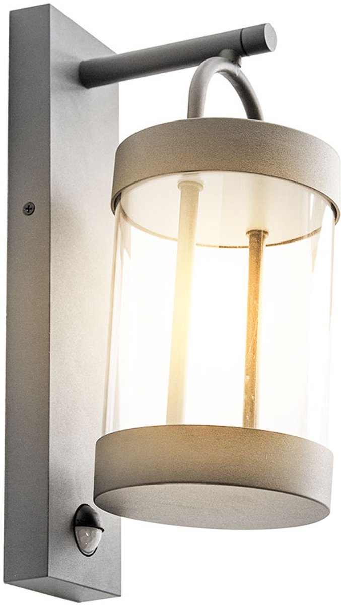 NOWA LED wandlamp buitenlamp gevellamp antraciet lantaarn voordeurlamp, aluminium, 1x LED warm wit, HxBxD 33x18,5x12,5 cm