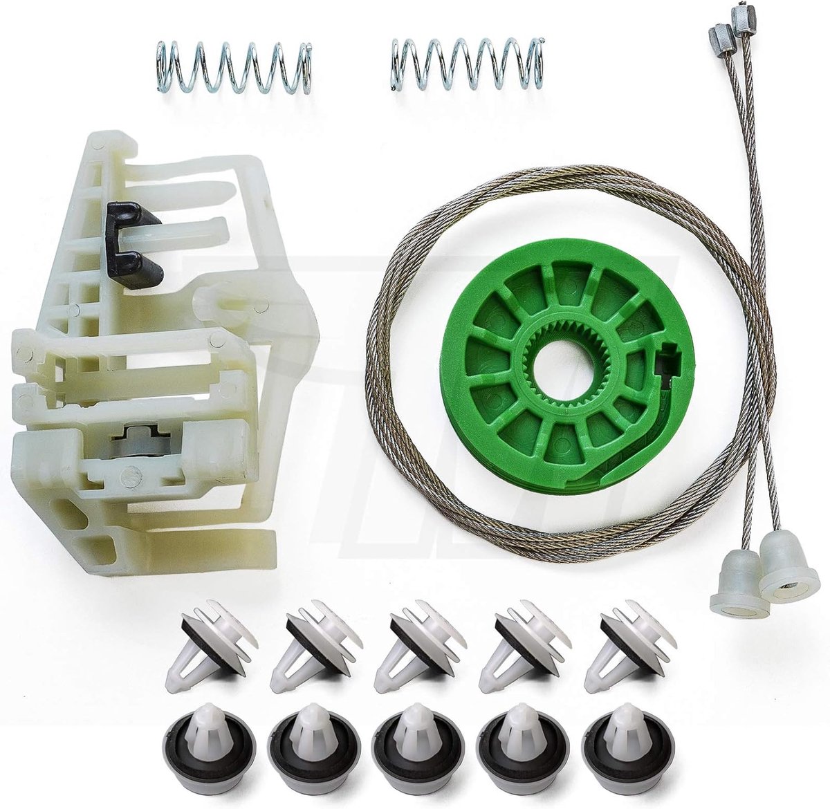 Reparatieset Raamheffer - Klemmen Set - Auto Reparatie - 10 Extra Clips - Rechts Achter - Wit