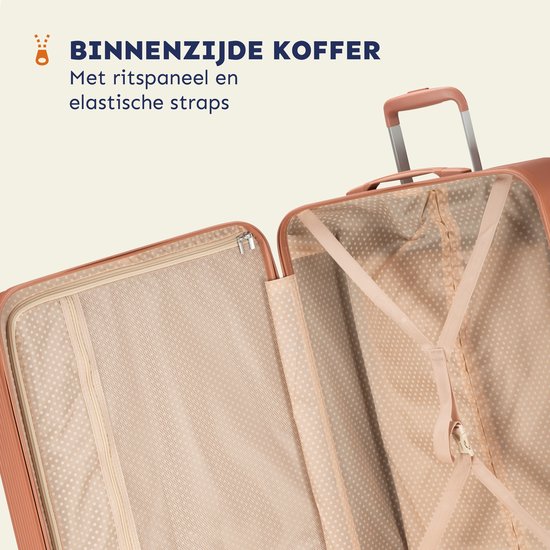 Princess Traveller Oceans kofferset 3 delig (S/M/L) – Mocha Mousse – Lichtgewicht koffers – 191L – GRS gecertificeerd