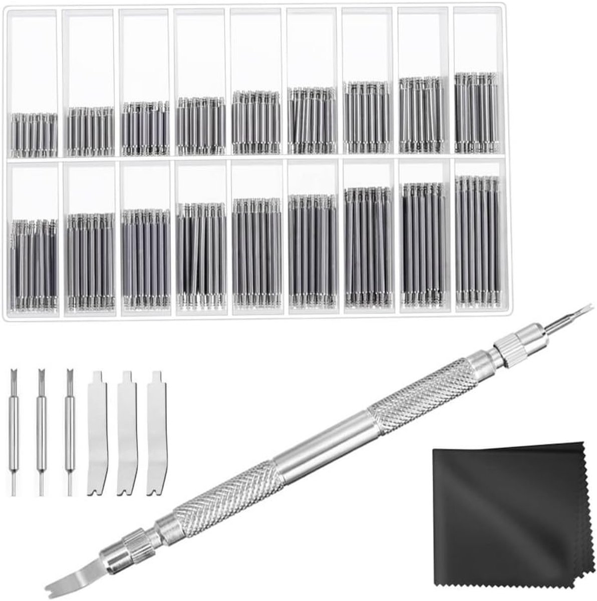 Watch Link Remover Kit - Spring Bar Tool - 360Pcs Watch Strap Link Pins voor Horloge Reparatie en Horlogeband Verwijdering
