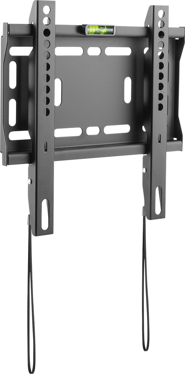 Cabletech Universele Televisie Muurbeugel voor LED LCD TV van 23 tot 42 Inch - Afstand tot de muur 25mm - Max Belastbaar Gewicht 50 kg - Platte Montage - Inclusief Waterpas