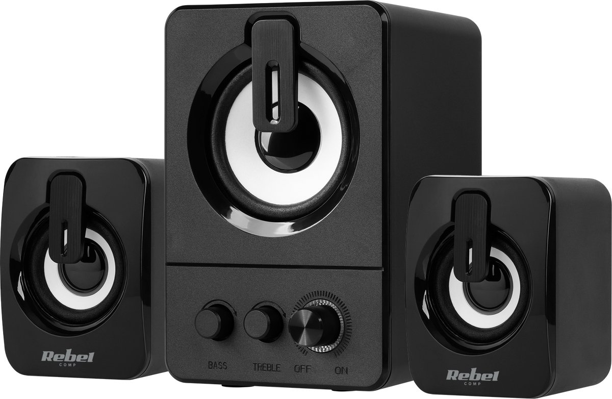 Rebel Comp CS-50 - Computergeluidsysteem - 2.1 Subwoofer - USB - Elegant Design