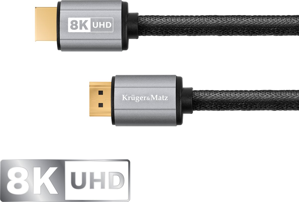 Krüger&Matz - HDMI 2.1 Kabel - 8K 60Hz - 1,8m