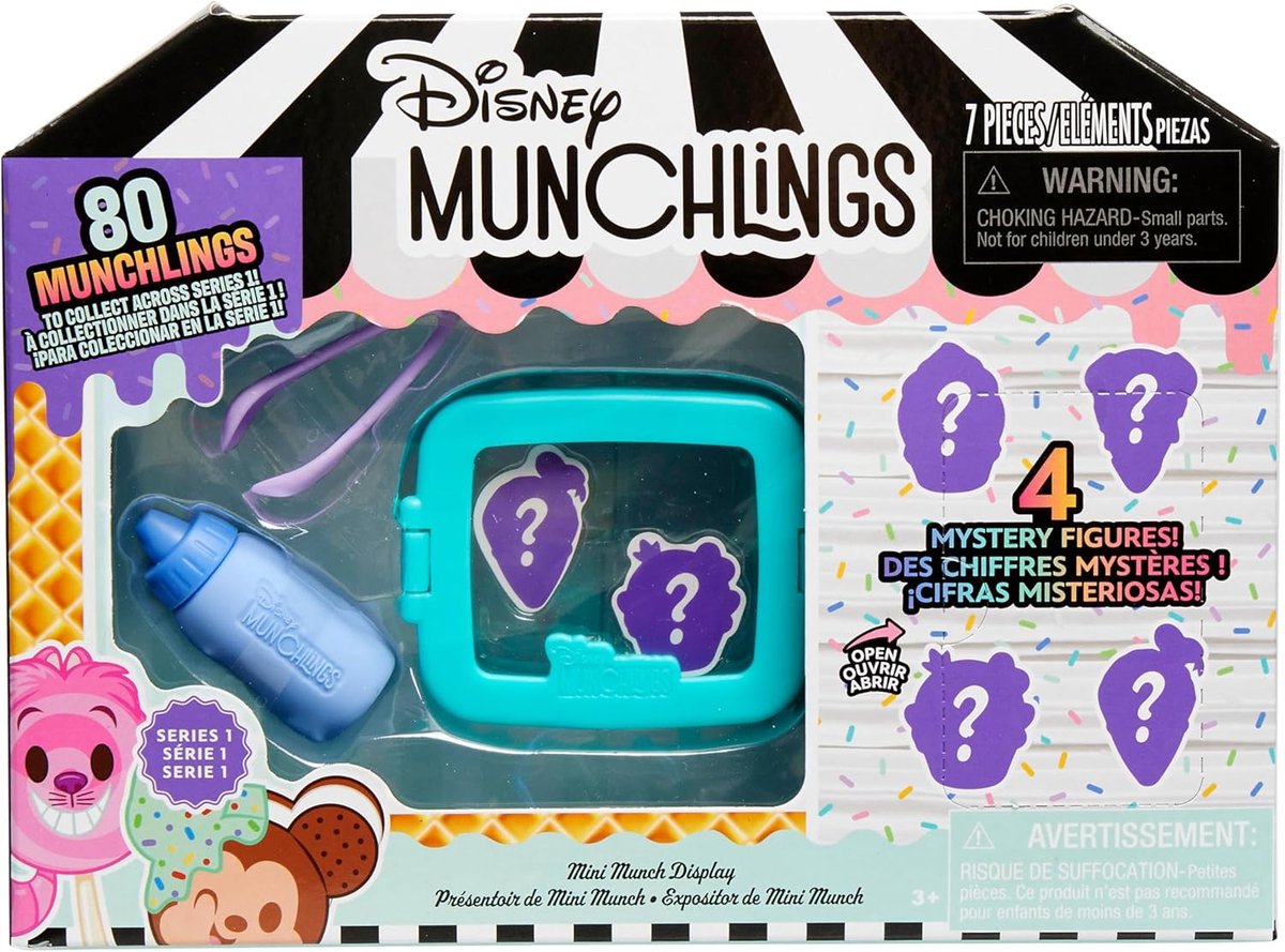 Disney Munchlings Mini speelfiguren set 7-delig - 2,5 cm grote verrassingsfiguren