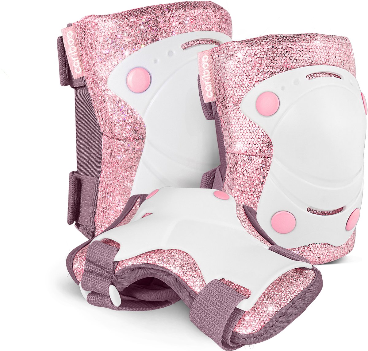 Cariboo Ballerina – Beschermers 3-delige set voor ellebogen knieën en handen Roze