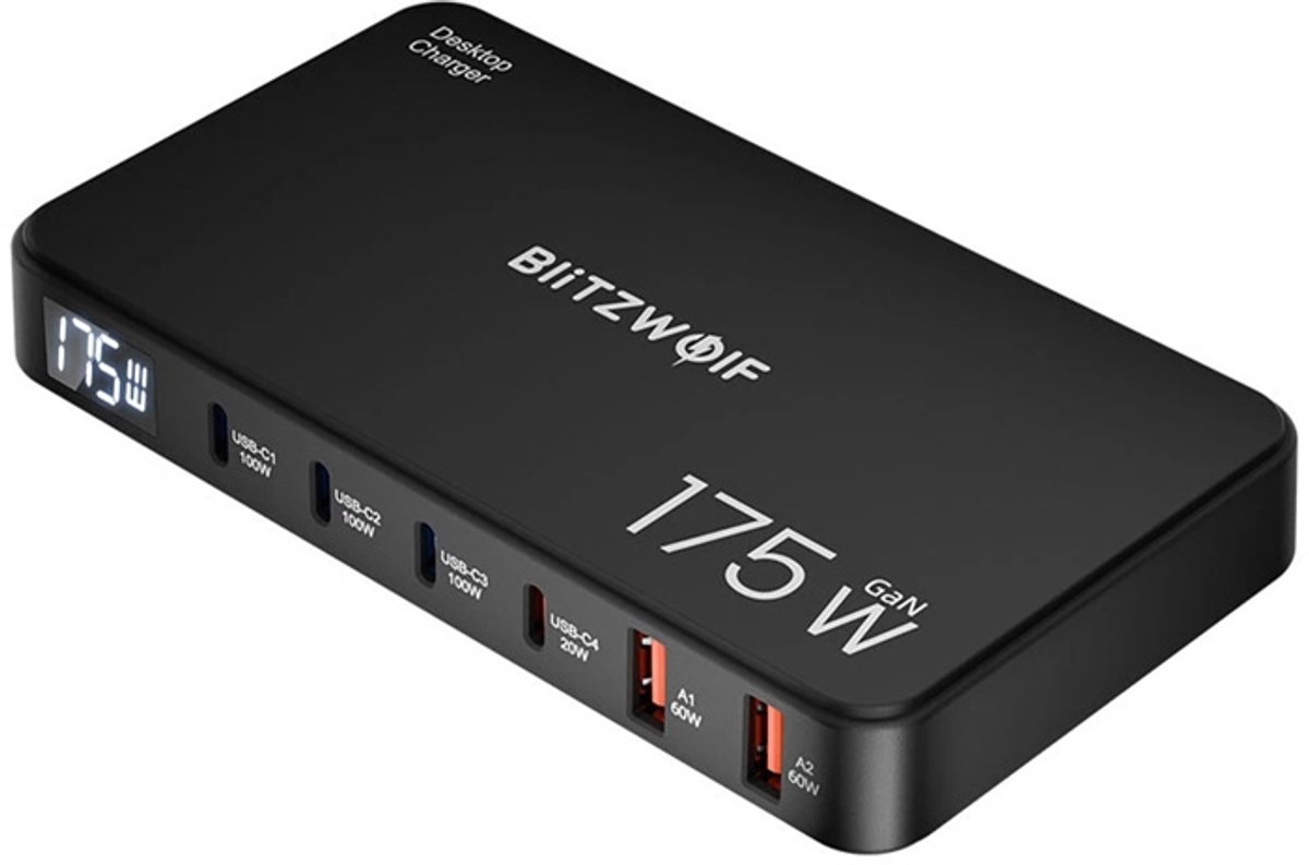 Blitzwolf 6-In-1 Laadstation Bw-S30 4Xusb-C 2Xusb Voor Laptop En Telefoon