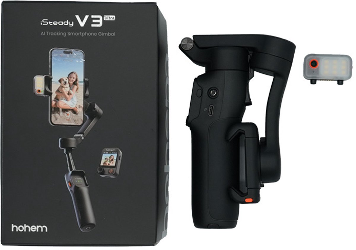 Hohem iSteady V3 ULTRA Gimbal met AI LED Lamp & Afstandsbediening