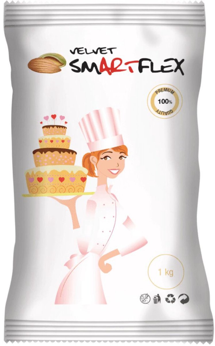 SmartFlex Fondant Wit Velvet Amandel Smaak 1kg