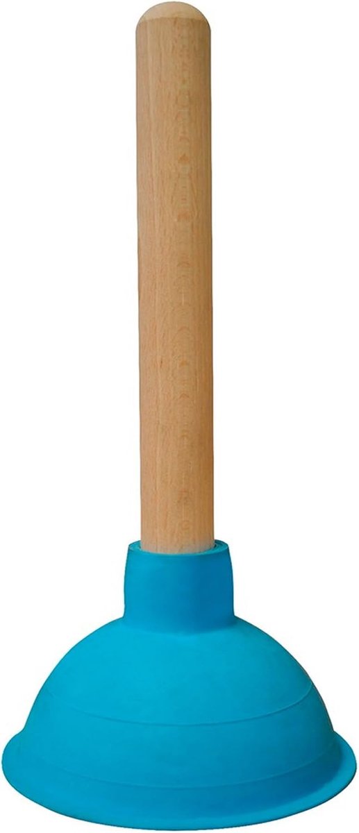 Zuigbel Rubber - Zuignap Bel - Decoratie Deur - Houten Handvat - 30x11x30 cm - Kleurrijk