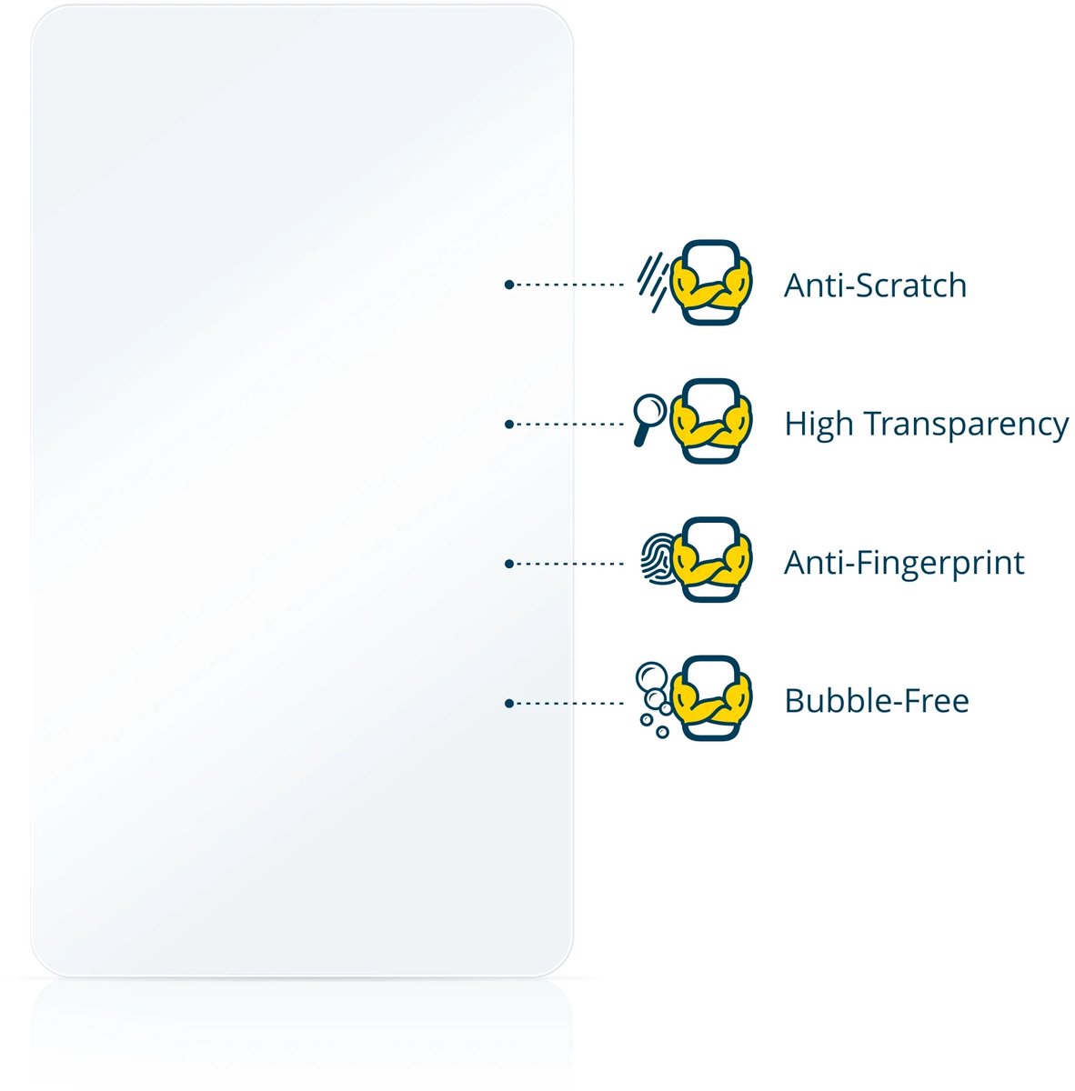 BROTECT - Glas Screenprotector voor Soudorv S50 1.53" - Gehard Beschermglas 9H
