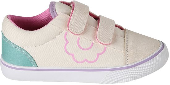 Baskets voor meisjes van synthetisch materiaal beige, bedrukt