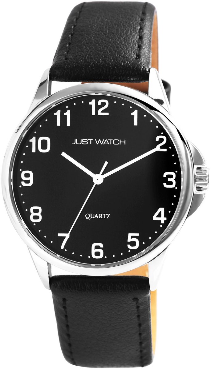 JUST WATCH Herenhorloge van echt leer Bernard met echte leren band, basic, modern, eenvoudig, heren