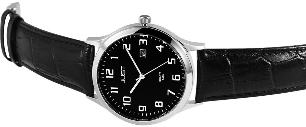 JUST Herenhorloge van echt leer Thabo Just herenhorloge met echte leren band
