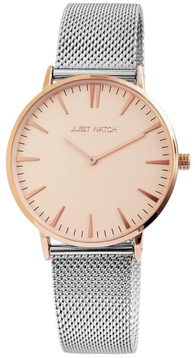 JUST WATCH Just Watch Unisex Polshorloge Alice echt leren band, basic, eenvoudig, mannen en vrouwen, partner