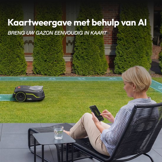 Suntek - Dual Vision 500 - Robotmaaier zonder draad - 500 m² - AI Vision + RTK - Dubbele camera - app bediening - IPX5 - 20 cm maaibreedte van Merkloos	 — afbeelding 4
