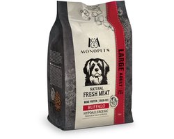 Monopets Natural Fresh Meat Large Adult - Hondenbrokken - Buffel 12.5 kg