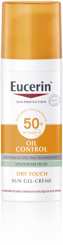 Eucerin Sun Oil Control Gel-Crème Zonnebrand Gezicht - SPF 50+ - Zonbescherming voor Vette en Acne-gevoelige Huid - 50 ml
