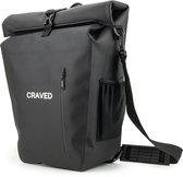 Sacoche de Vélo Simple Craved Linea - 28L - Adaptée aux E-Bikes - Noir - 100% Étanche - Avec Bandoulière