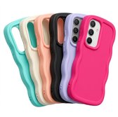 Meer kleurige siliconen telefoon hoesje set geschikt voor Samsung A16 dames en meisjes – 6 stuks backcover met groot camera uitsparing, effen kleuren, flexibel ontwerp