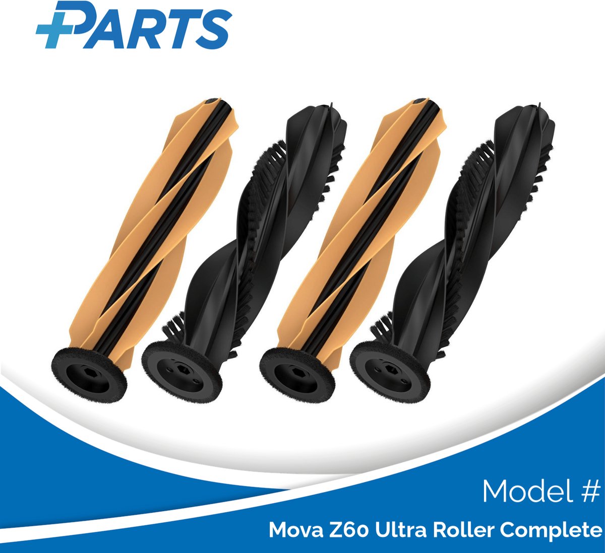 Mova Z60 Ultra Roller Complete Borstels (4 Stuks, Plus.Parts® alternatief voor RMB13)