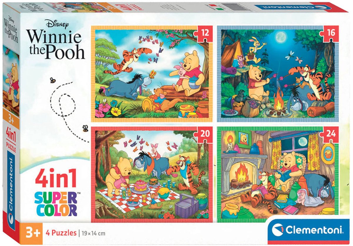 Clementoni - Puzzel - 4 Puzzels in 1 Doos - Winnie the Pooh - Puzzel Voor Kinderen - Vanaf 3 jaar — afbeelding 5