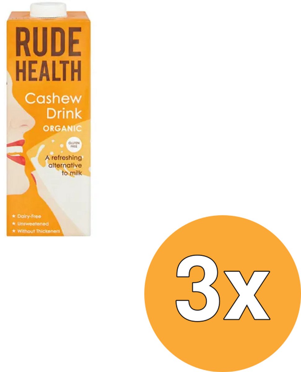 3x Rude Health Cashewnootdrank Bio (1000 ml)