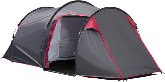 Outsunny Campingtent - Polyester - 426x206x154cm - Donkergrijs