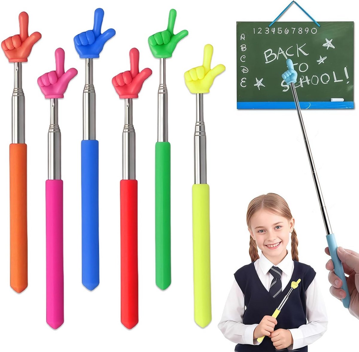 6 Stuks Uitschuifbare Wijsstaaf voor Lezingen en Onderwijs