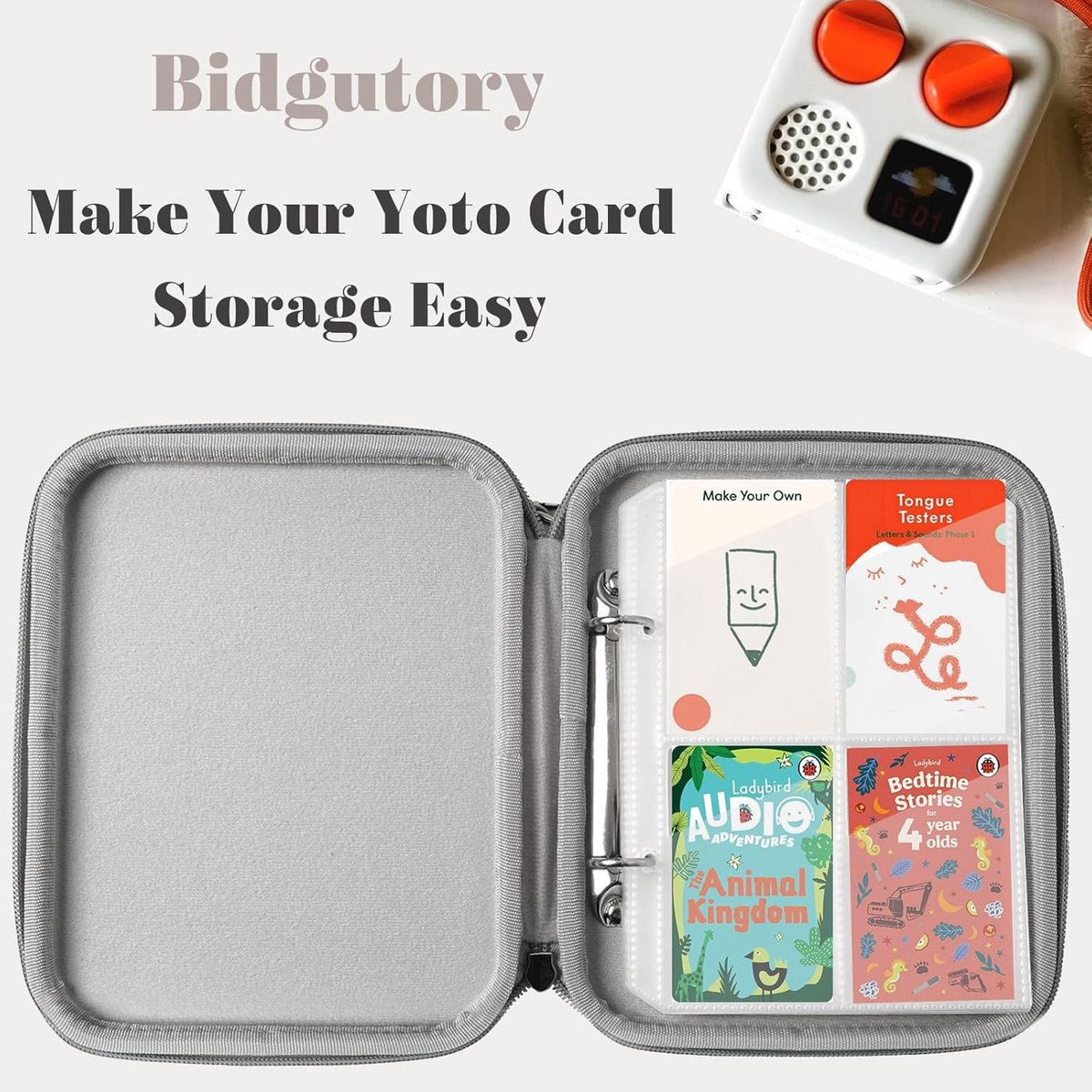 Draagbare Opberghoes met Ritssluiting en Band voor 120 Luisterboek Kaarten