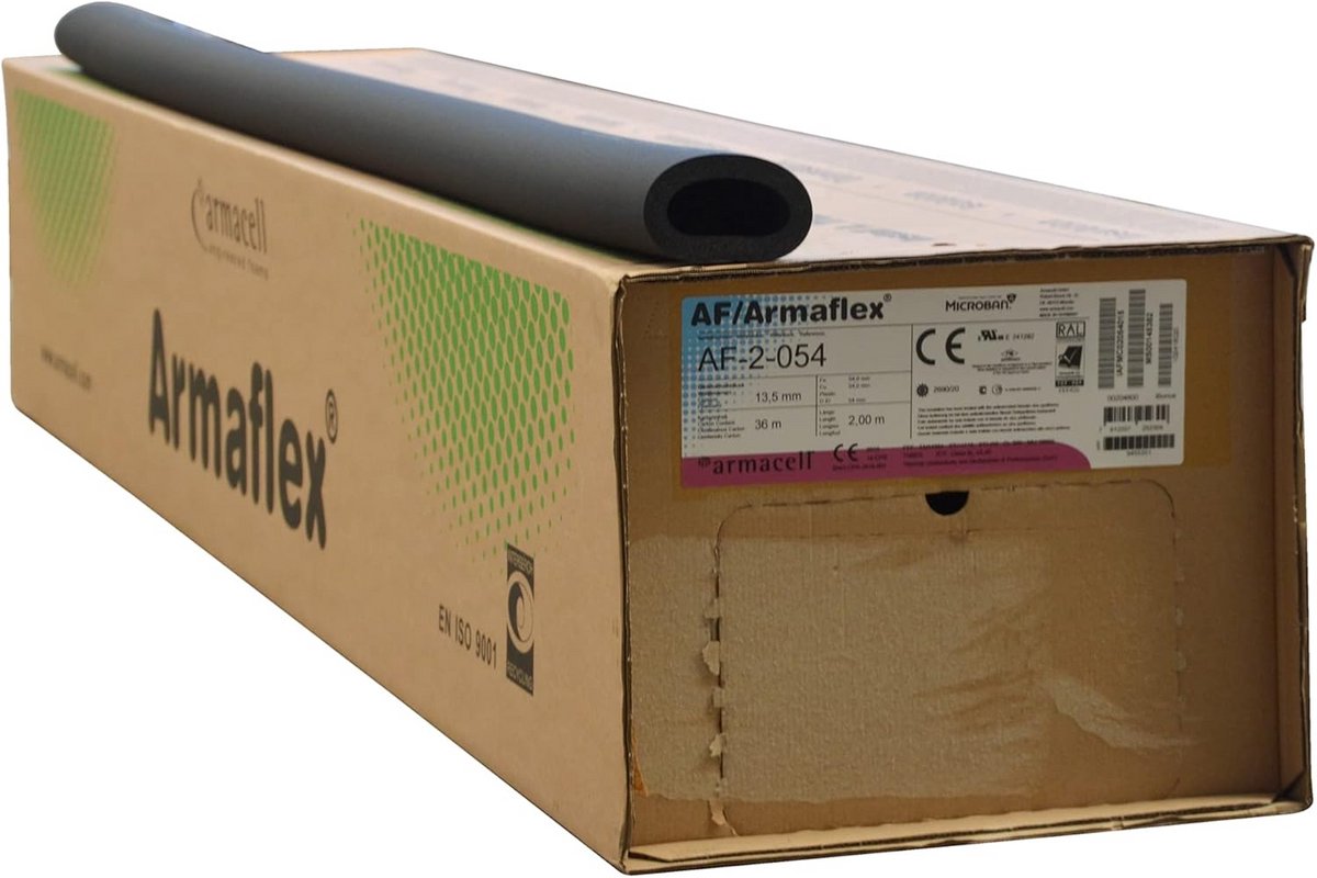 Flexibel Koud-Isolatiemateriaal voor Leidingen Rubber Zwart