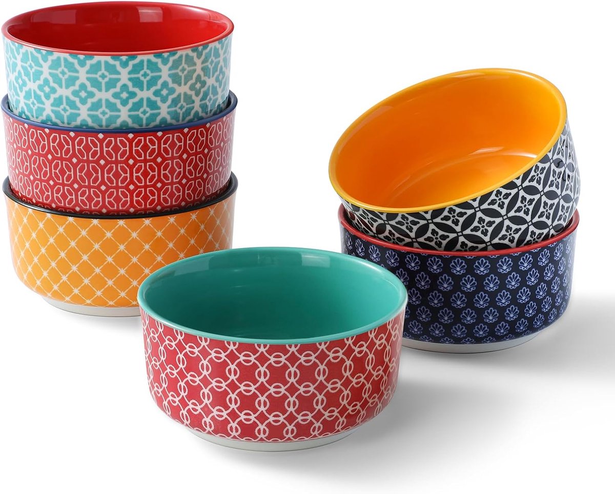 Set van 6 Crème Brûlée Schalen - Porselein - 180 ml - Ovenbestendig