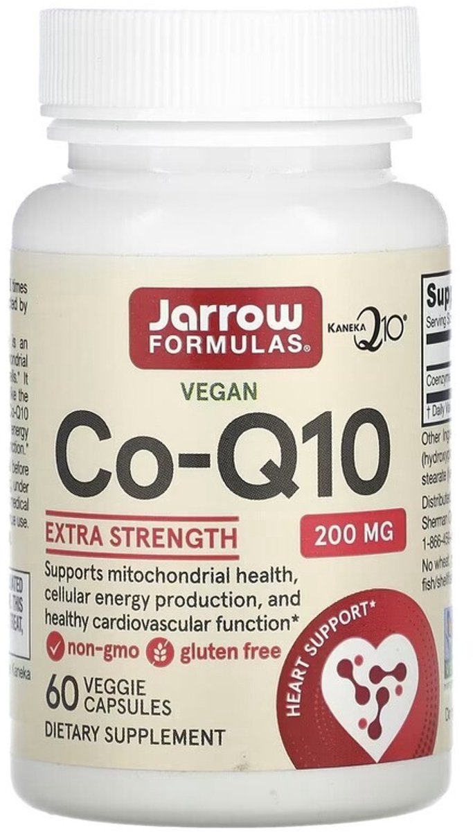 Jarrow Formulas Co-enzym-Q10 (ubiquinon) 200mg