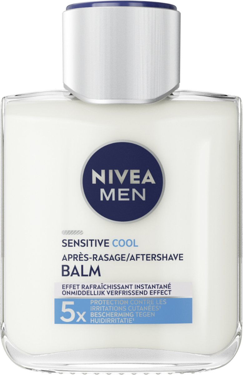 Bol.com NIVEA MEN Sensitive Cool Aftershave Balsem - Alcoholvrij - Aftershave Balm Met zeewierextract en kamille - 100 ml aanbieding