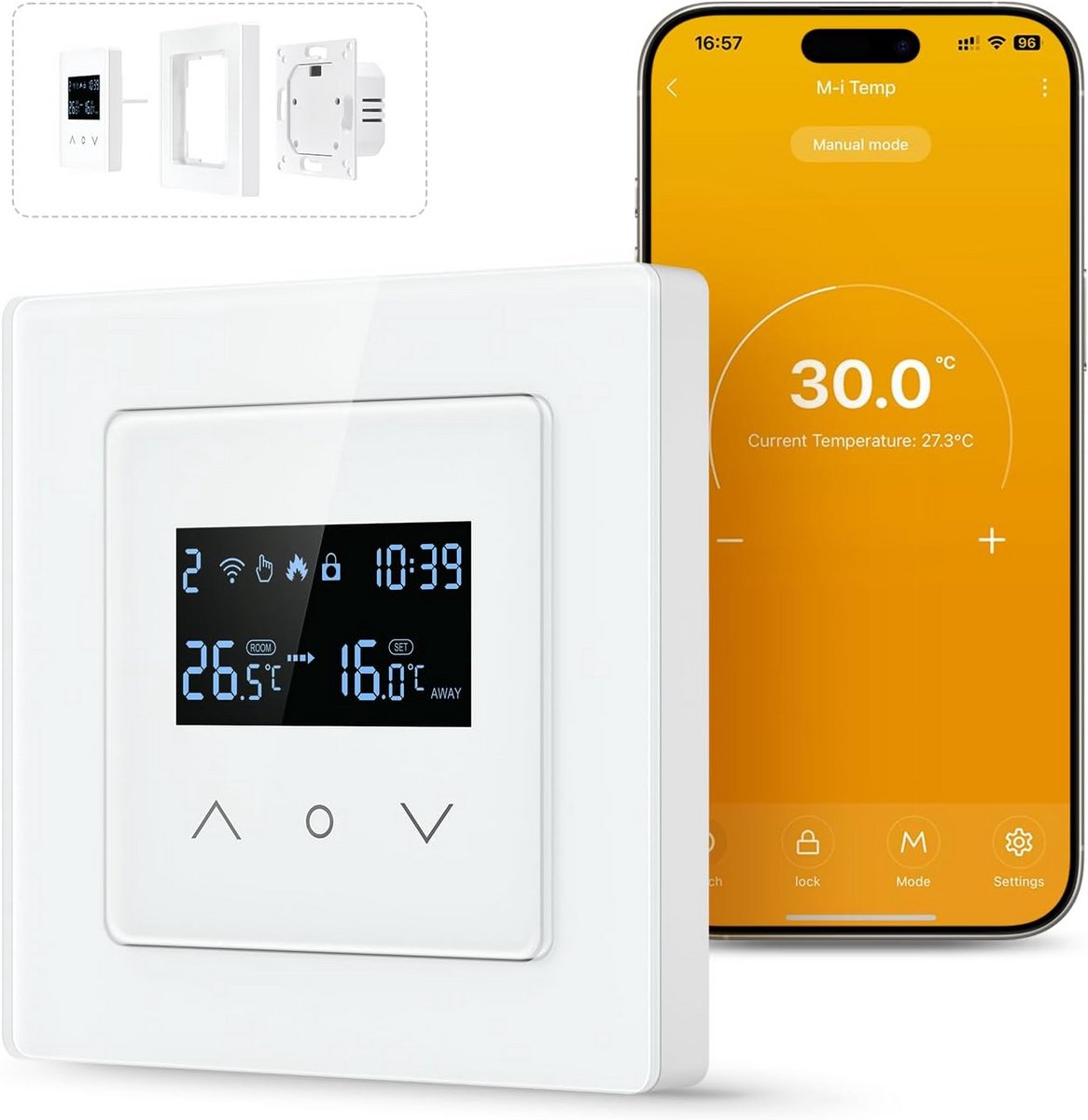 Slimme WiFi Thermostaat voor Water Vloerverwarming, Programmeerbaar