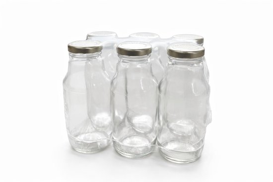 Natuurlijker leven® - Sapflesje (Goud) 330 ml (6 stuks) - smoothie flesjes - wecken en inmaken