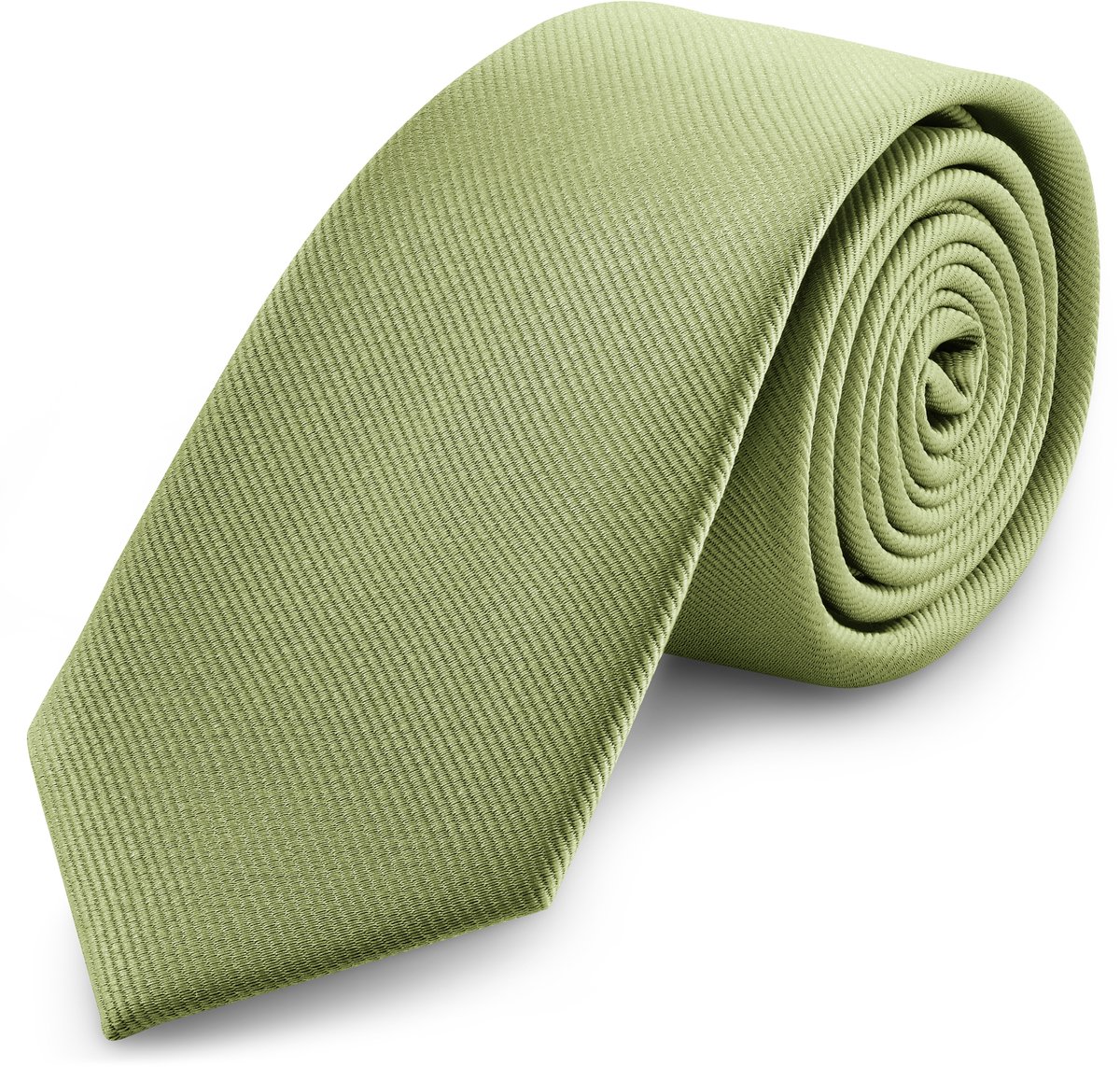 Lichtgroene Grosgrain Stropdas van 8 cm