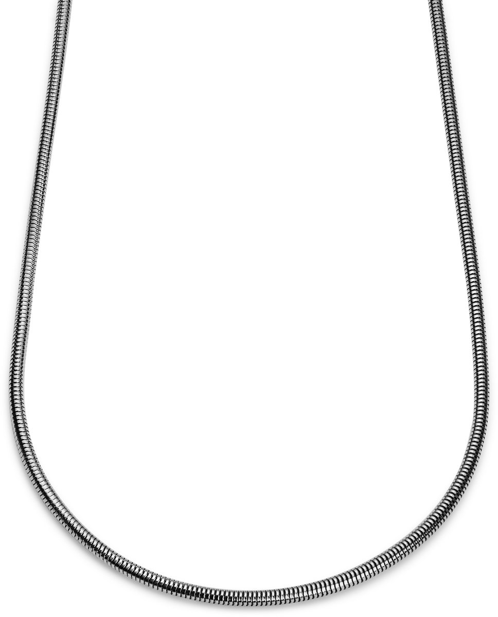 Essentials | 4 mm Zilverkleurige Ketting met Slangenschakels
