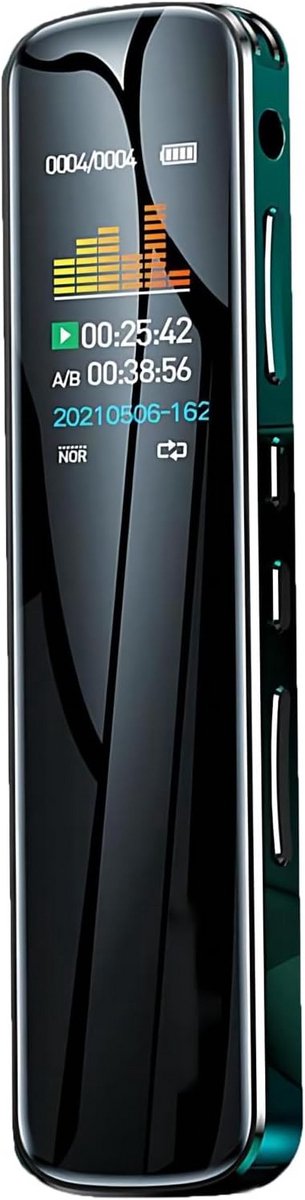 Digitale Spraakrecorder 128GB met HD Opname en Ruisonderdrukking